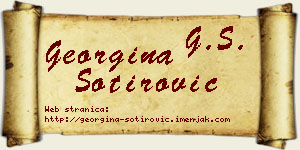 Georgina Sotirović vizit kartica